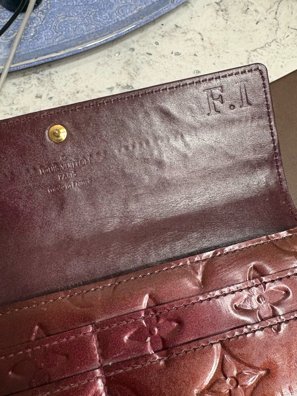 Louis Vuitton Vernis Monogram Continental Wallet - Bordeaux Patent - Picture 6 of 9